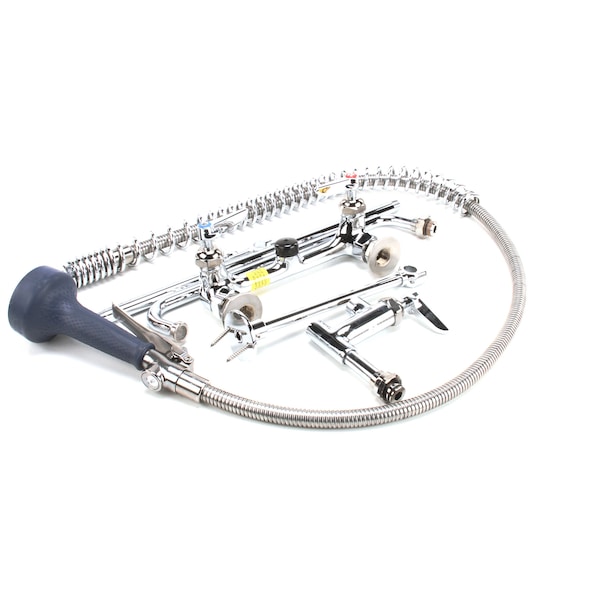 T&S Brass Easyinstall Pre-Rinse: Spring Action, 8 Wall Moun B-0133-01-CR-8C - main